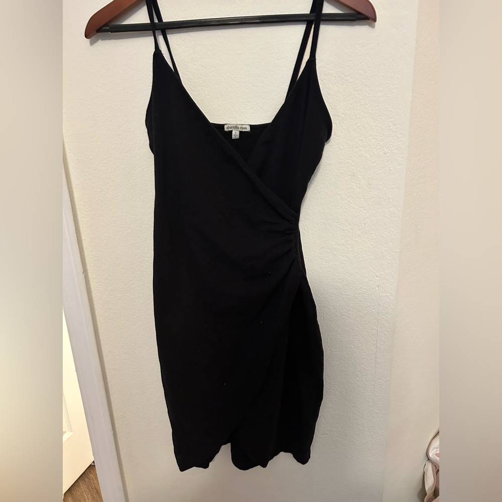 Charlotte Russe slit tight black dress